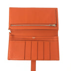 Hermes Bearn Soufflet Orange Silver Veau Epsom Wallet — view 8