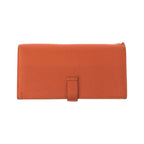 Hermes Bearn Soufflet Orange Silver Veau Epsom Wallet — view 2