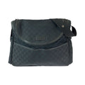 Gucci Black Silver GG Canvas Shoulder Bag