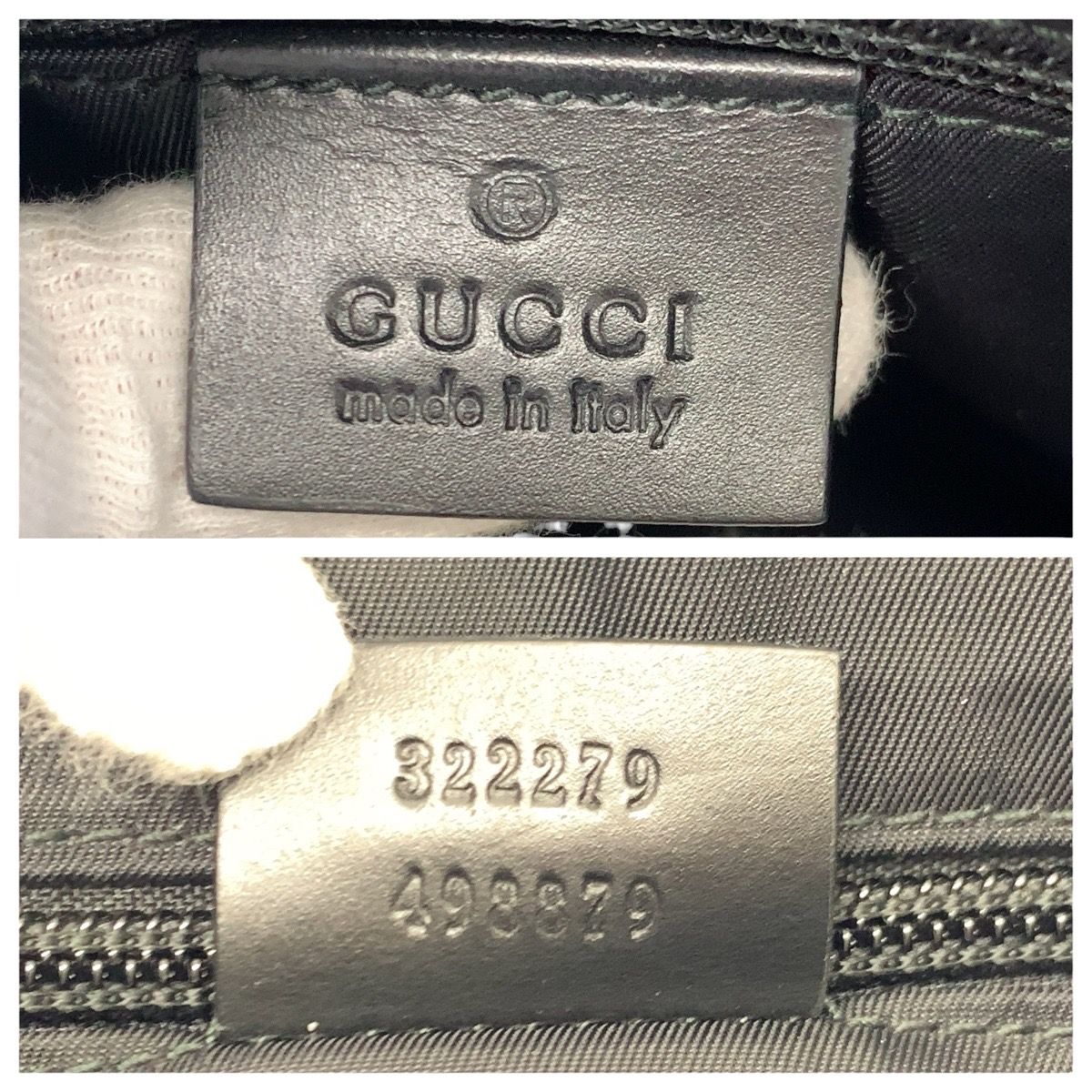Gucci Black Gunmetal GG Supreme Canvas Leather Shoulder Bag — view 4