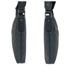 Gucci Black Gunmetal GG Supreme Canvas Leather Shoulder Bag — view 7