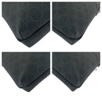 Gucci Black Gunmetal GG Supreme Canvas Leather Shoulder Bag — view 3