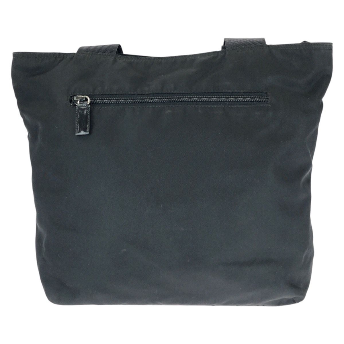 Prada Tessuto Black Silver Nylon Shoulder Bag — view 2