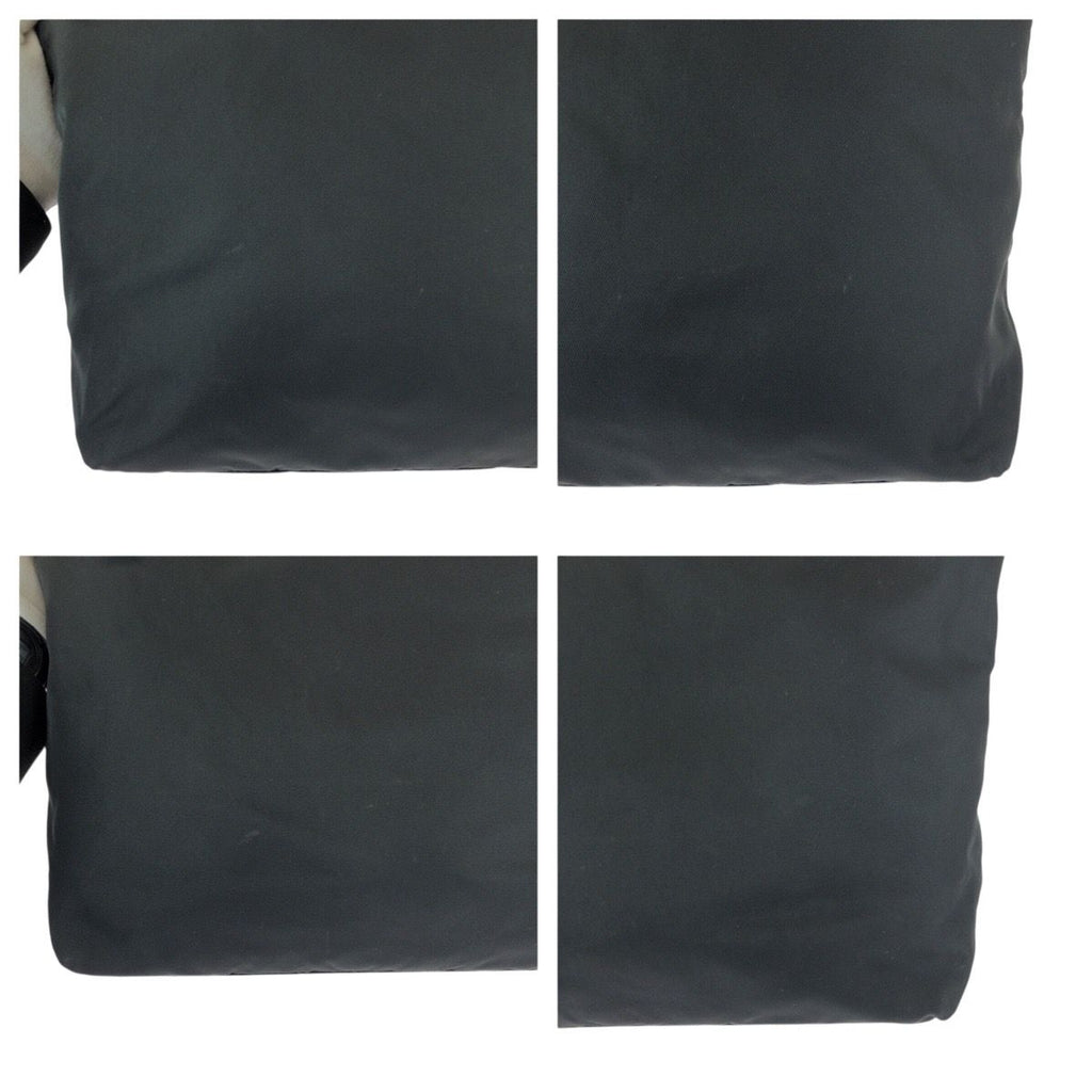 Prada Tessuto Black Silver Nylon Shoulder Bag — view 6