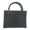 Gucci Bamboo GG Pattern Black Nylon Tote Bag
