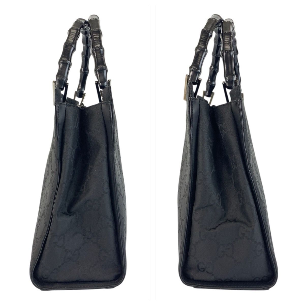 Gucci Bamboo GG Pattern Black Nylon Tote Bag — view 7