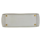 Prada Saffiano Galleria White Gold Leather Tote Bag — view 4