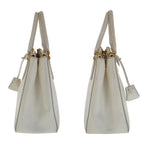 Prada Saffiano Galleria White Gold Leather Tote Bag — view 3