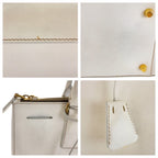 Prada Saffiano Galleria White Gold Leather Tote Bag — view 8