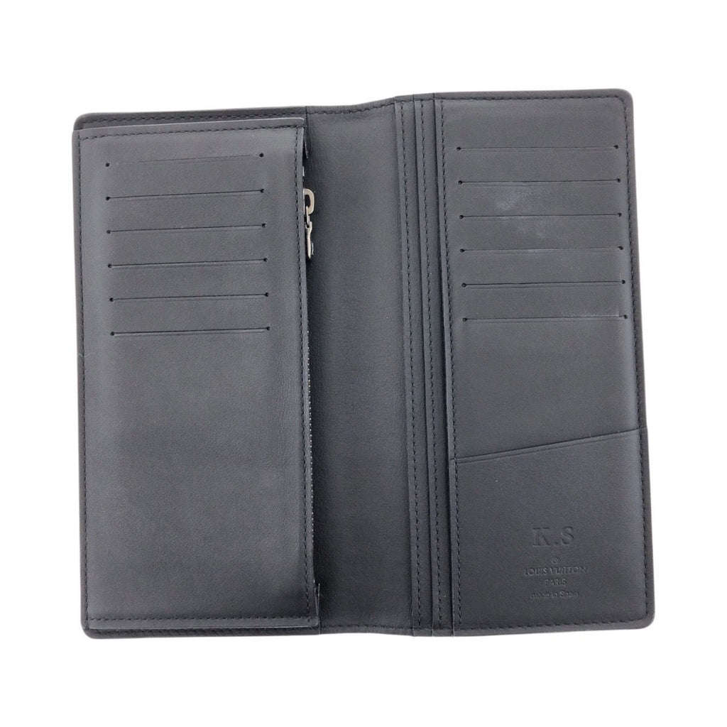 Louis Vuitton Damier Infini Portefeuille Brazza Black Gunmetal Leather Wallet — view 7