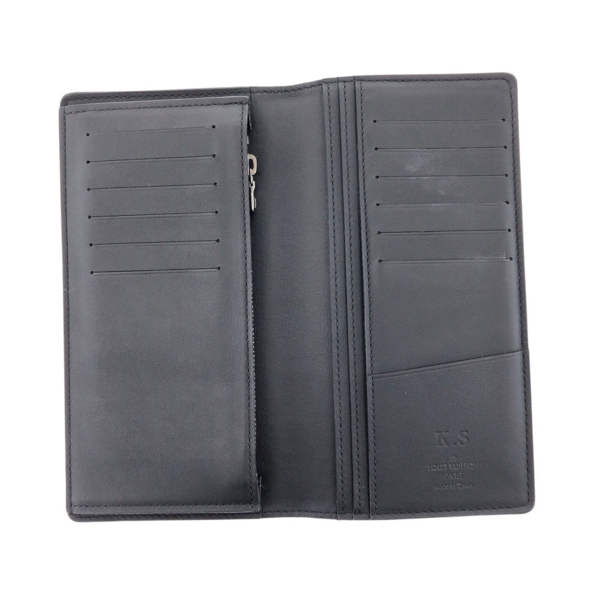 Louis Vuitton Damier Infini Portefeuille Brazza Black Gunmetal Leather Wallet — view 7