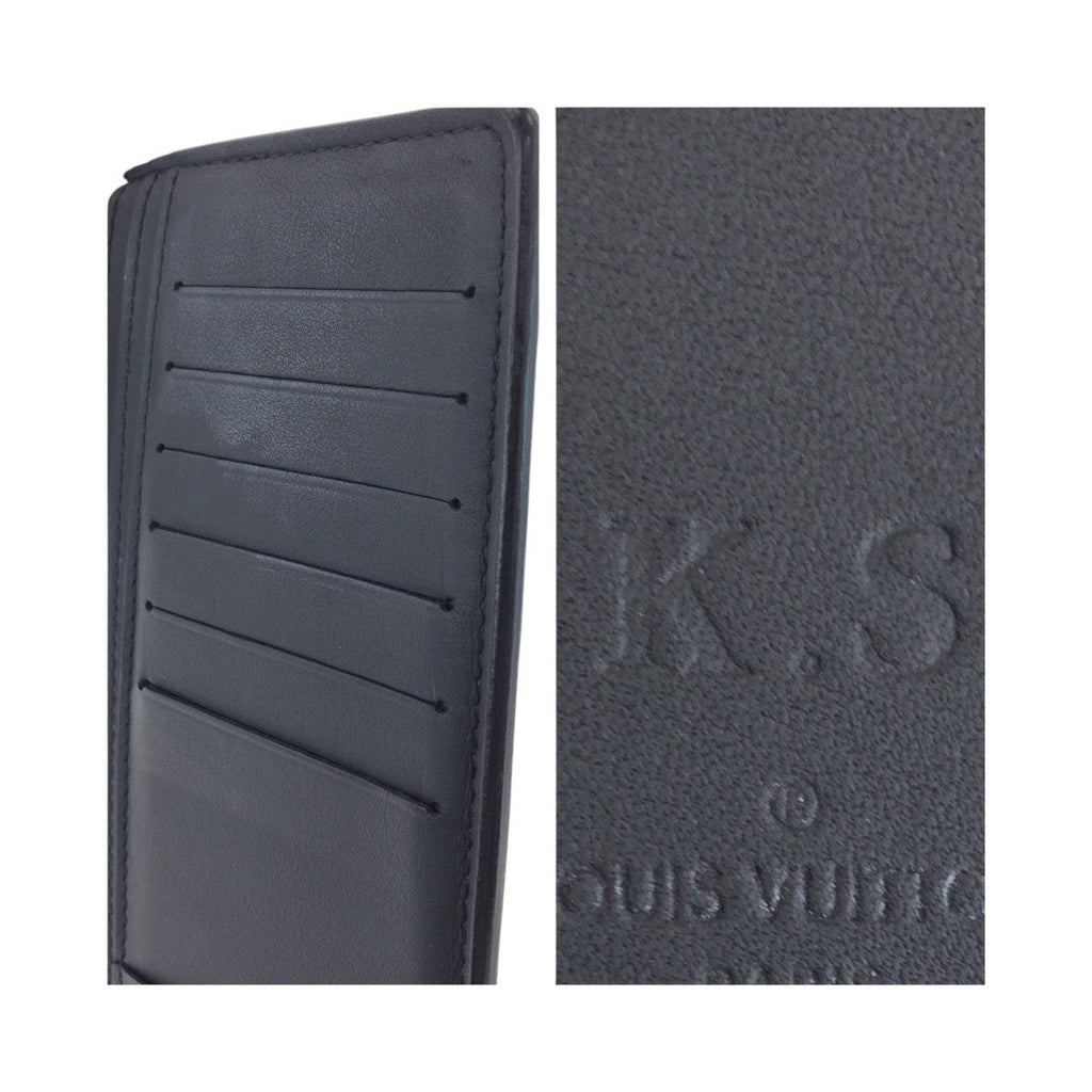 Louis Vuitton Damier Infini Portefeuille Brazza Black Gunmetal Leather Wallet — view 6