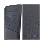 Louis Vuitton Damier Infini Portefeuille Brazza Black Gunmetal Leather Wallet — view 6