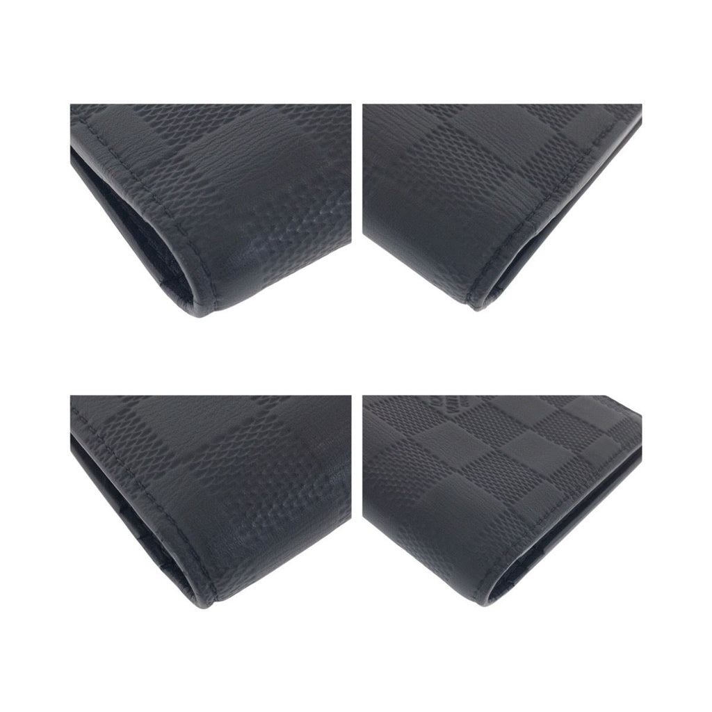 Louis Vuitton Damier Infini Portefeuille Brazza Black Gunmetal Leather Wallet — view 4