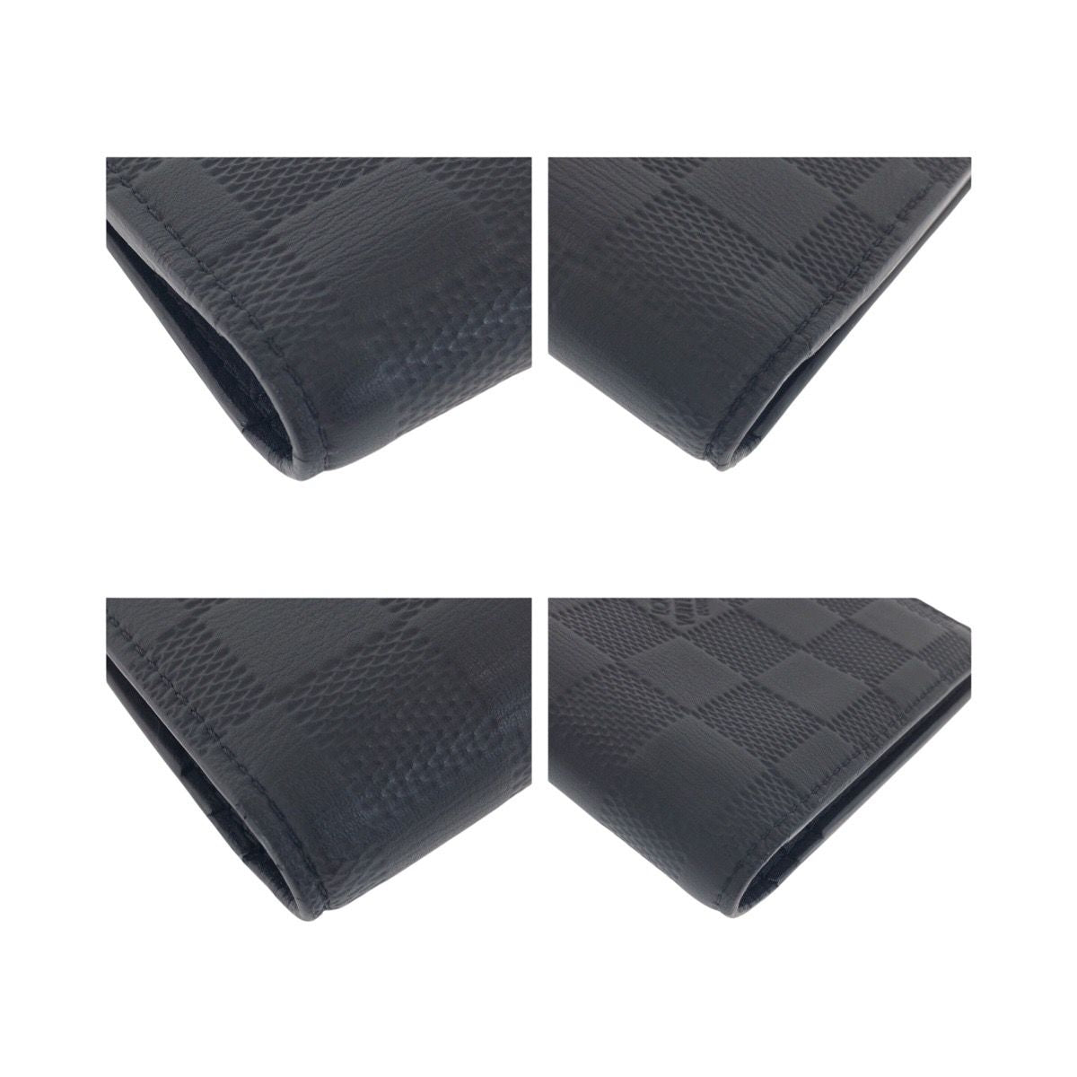 Louis Vuitton Damier Infini Portefeuille Brazza Black Gunmetal Leather Wallet — view 4