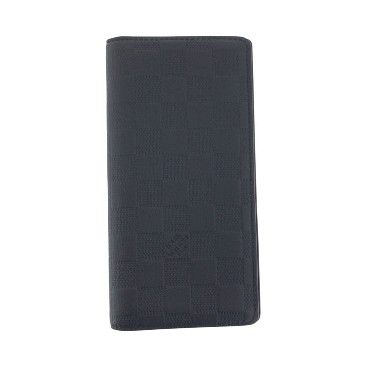 Louis Vuitton Damier Infini Portefeuille Brazza Black Gunmetal Leather Wallet