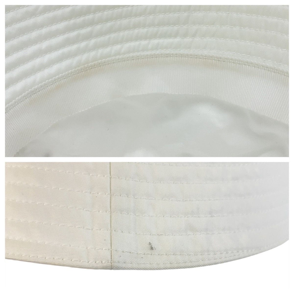 Prada Tessuto White Silver Nylon Bucket Hat — view 4