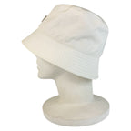 Prada Tessuto White Silver Nylon Bucket Hat — view 6