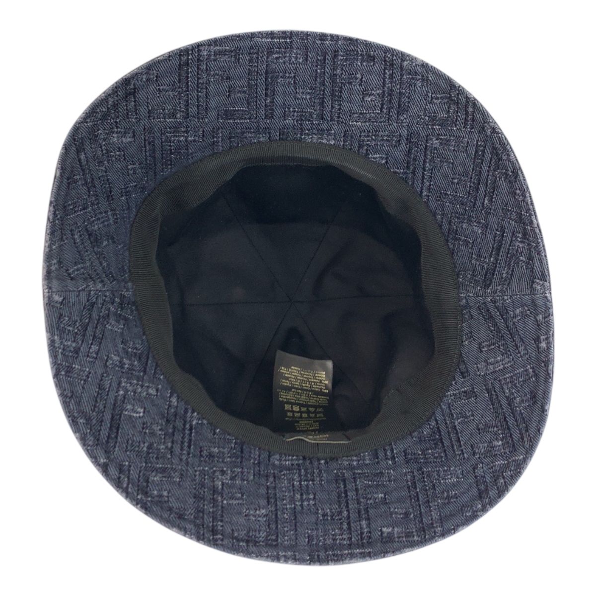 Fendi Zucca M Navy Cotton Denim Bucket Hat — view 5