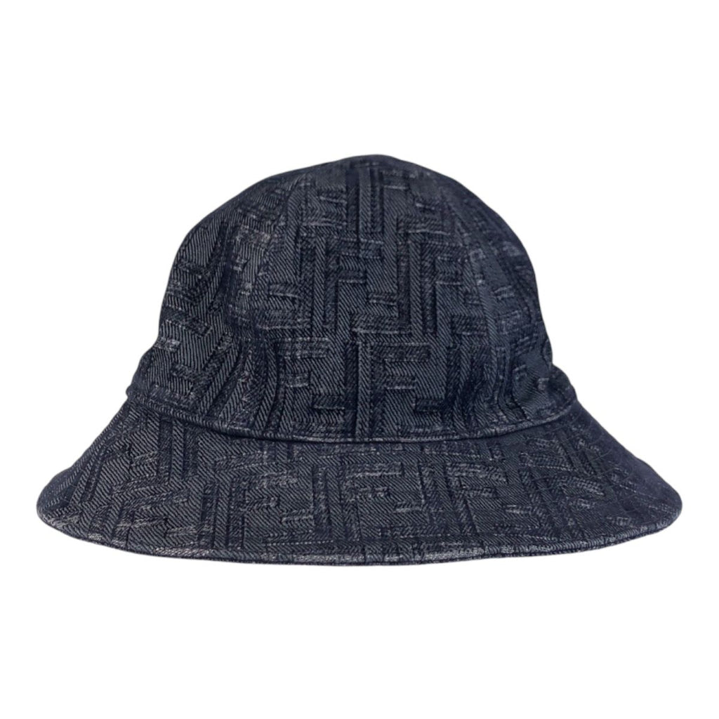 Fendi Zucca M Navy Cotton Denim Bucket Hat