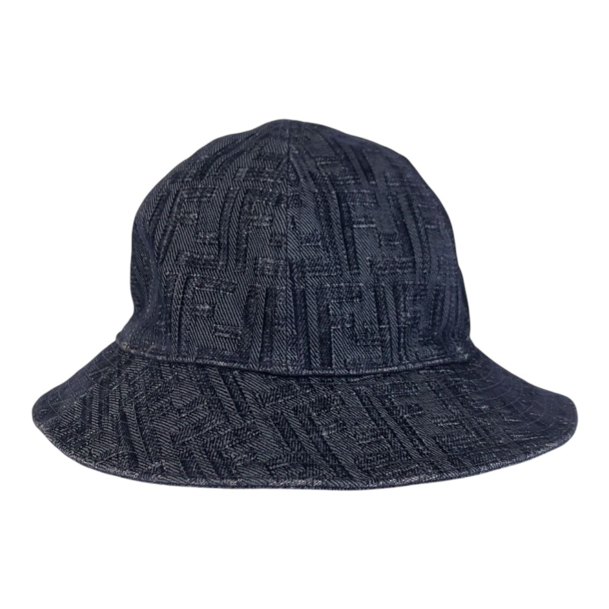 Fendi Zucca M Navy Cotton Denim Bucket Hat — view 2