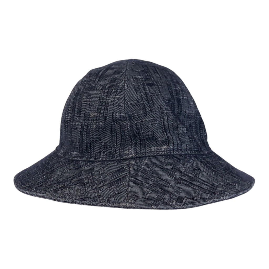 Fendi Zucca M Navy Cotton Denim Bucket Hat — view 3