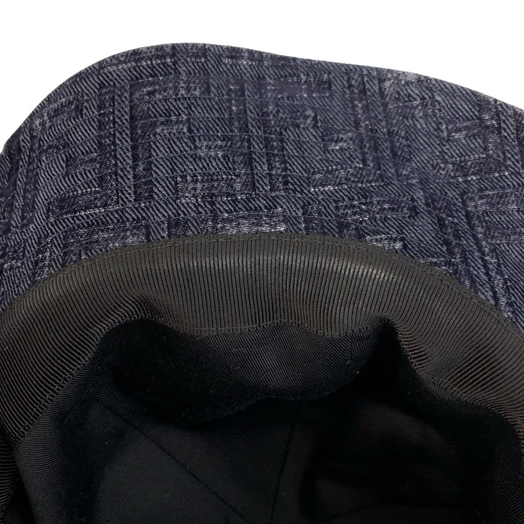 Fendi Zucca M Navy Cotton Denim Bucket Hat — view 6