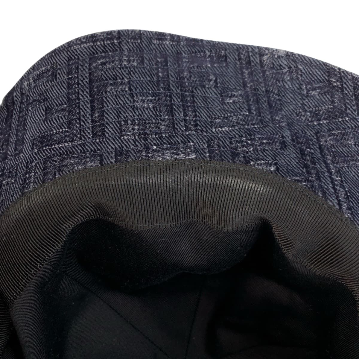 Fendi Zucca M Navy Cotton Denim Bucket Hat — view 6