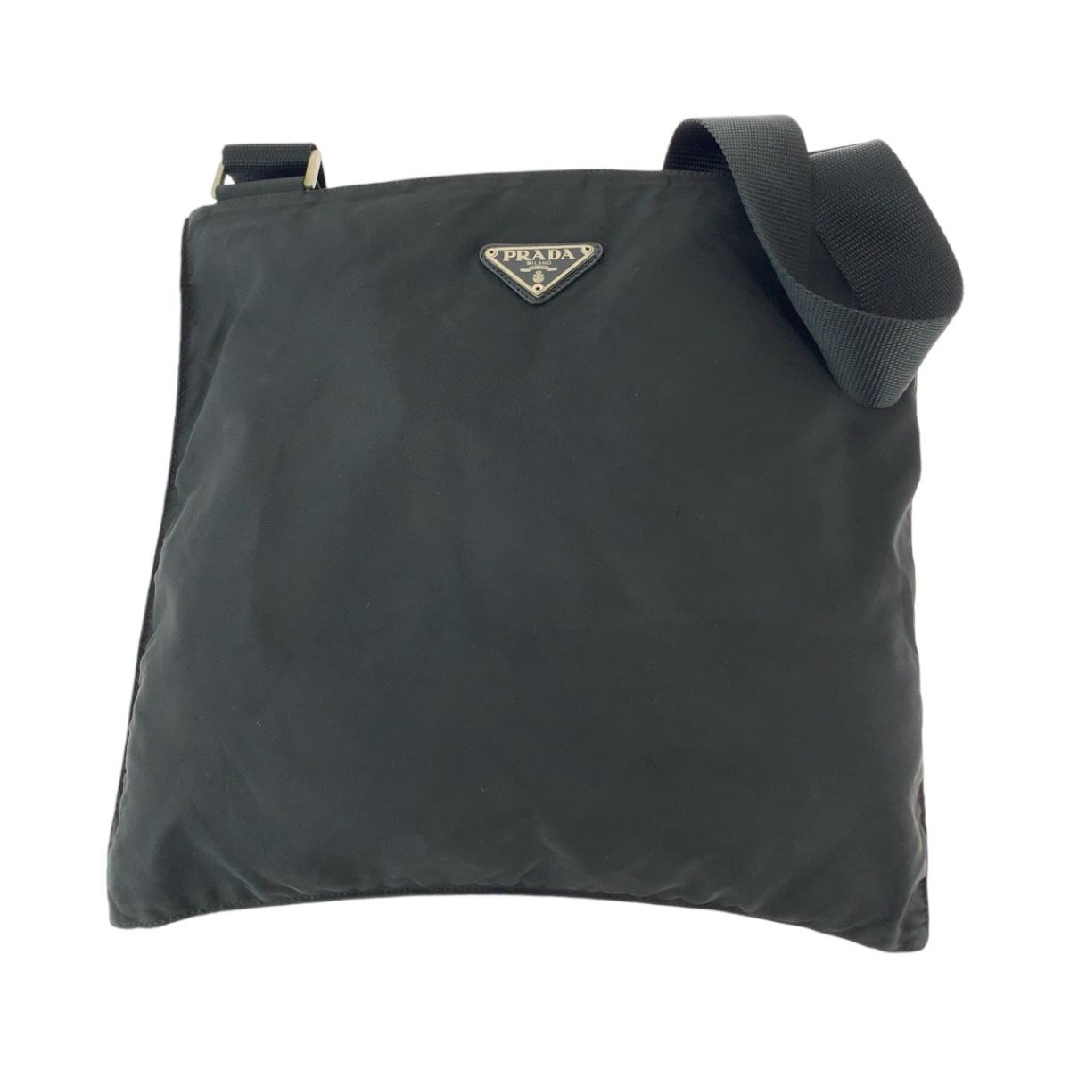 Prada Tessuto Black Silver Shoulder Bag