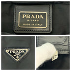 Prada Tessuto Black Silver Shoulder Bag — view 4