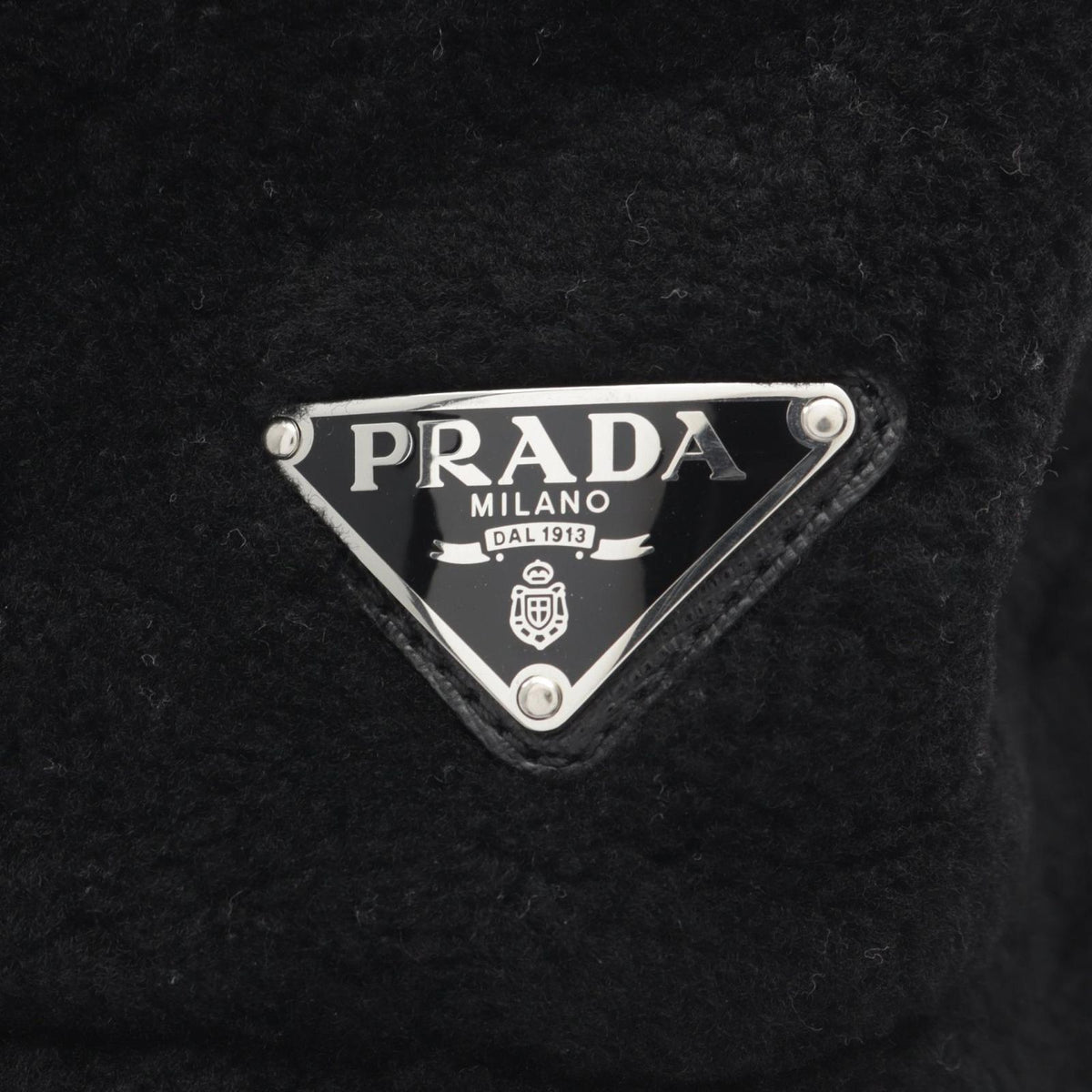 Prada Hat Triangle Plate Bucket Hat — view 7