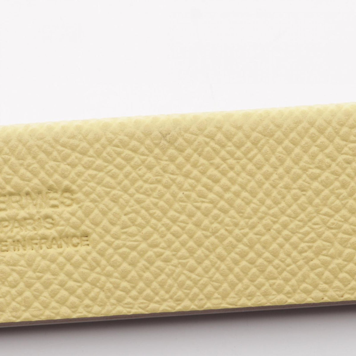 Hermes Silkit Bag Charm Jaune Bourgeon Blanc Epsom Leather — view 5