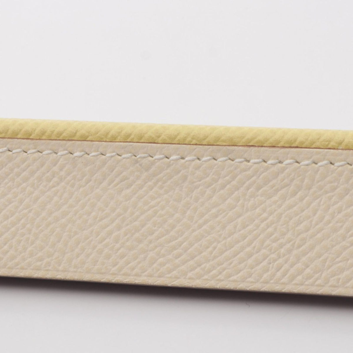 Hermes Silkit Bag Charm Jaune Bourgeon Blanc Epsom Leather — view 7
