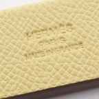 Hermes Silkit Bag Charm Jaune Bourgeon Blanc Epsom Leather — view 3