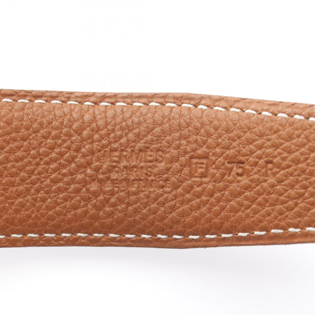 Hermes Belt Constance H Gold Reversible Black Calfskin — view 4