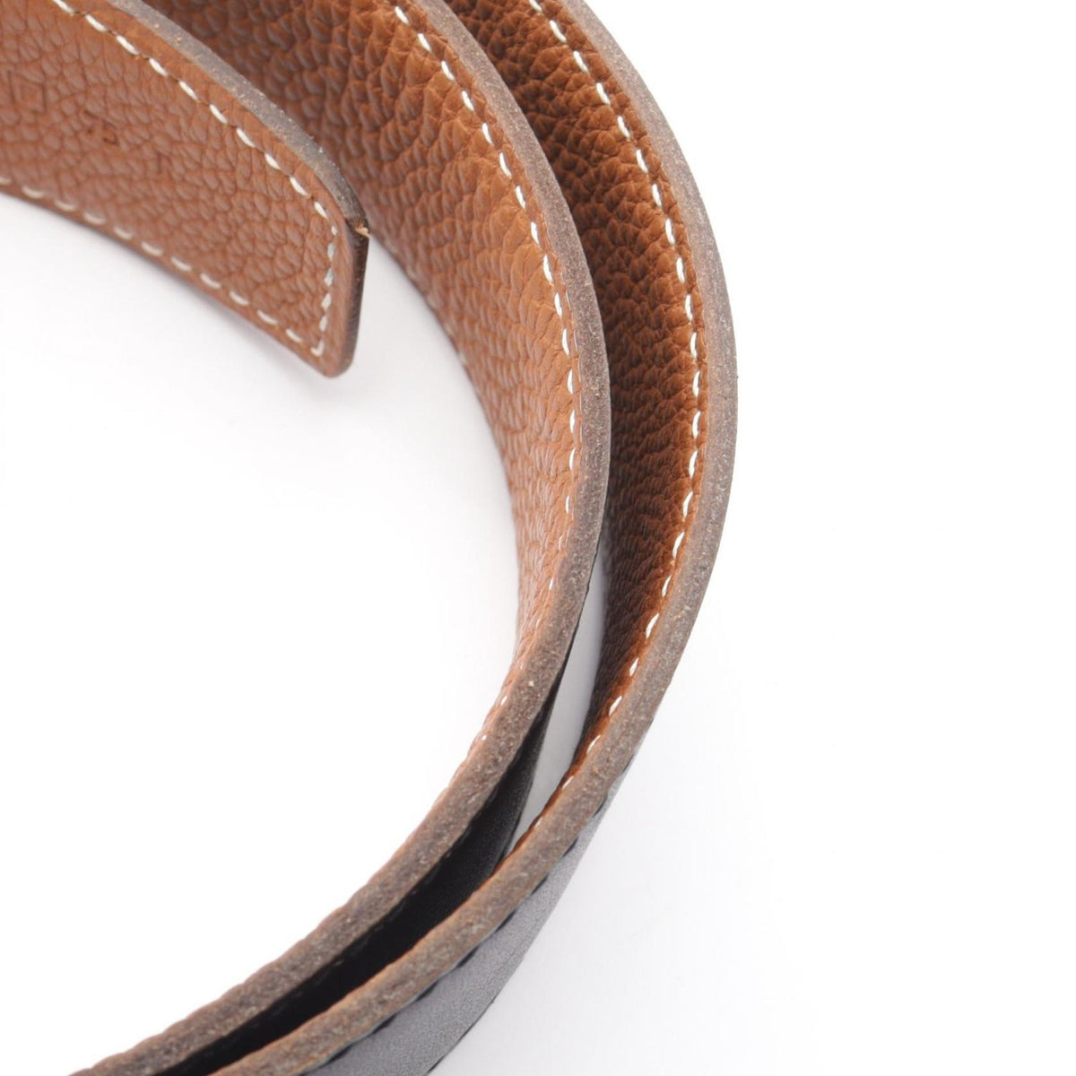 Hermes Belt Constance H Gold Reversible Black Calfskin — view 7