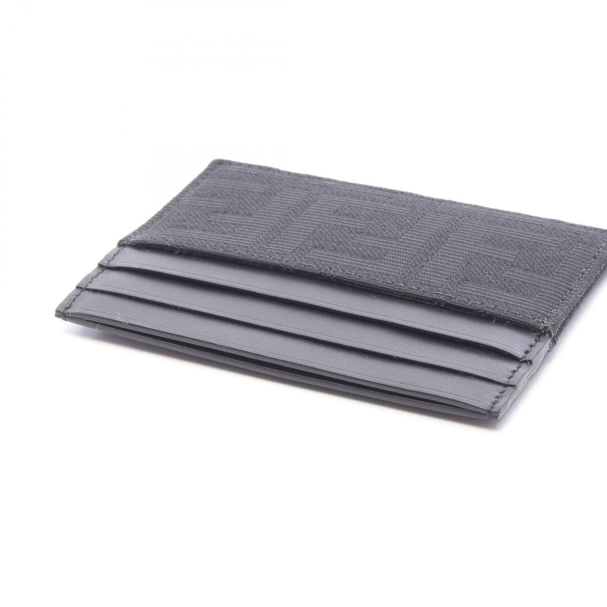 Fendi Card Case FF Jacquard Canvas Leather — view 3