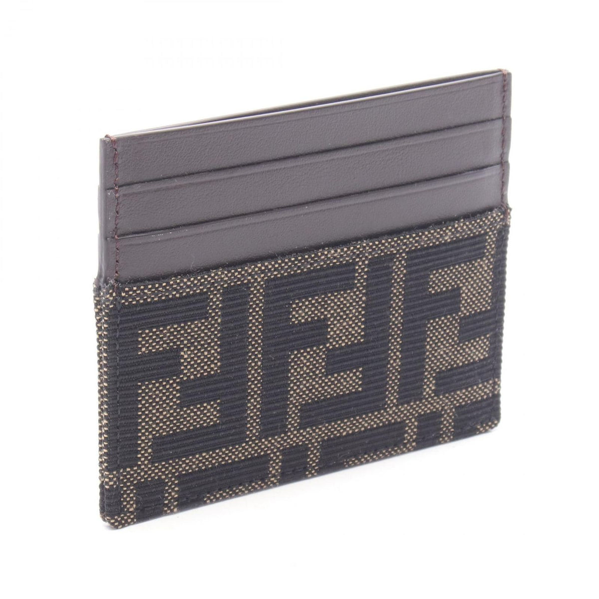 Fendi Card Case FF Jacquard Canvas Leather — view 2