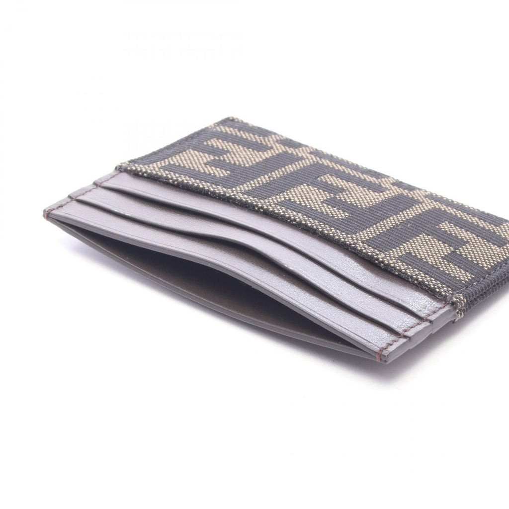 Fendi Card Case FF Jacquard Canvas Leather — view 3