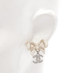 Chanel Earrings CC Logo Ribbon — view 4