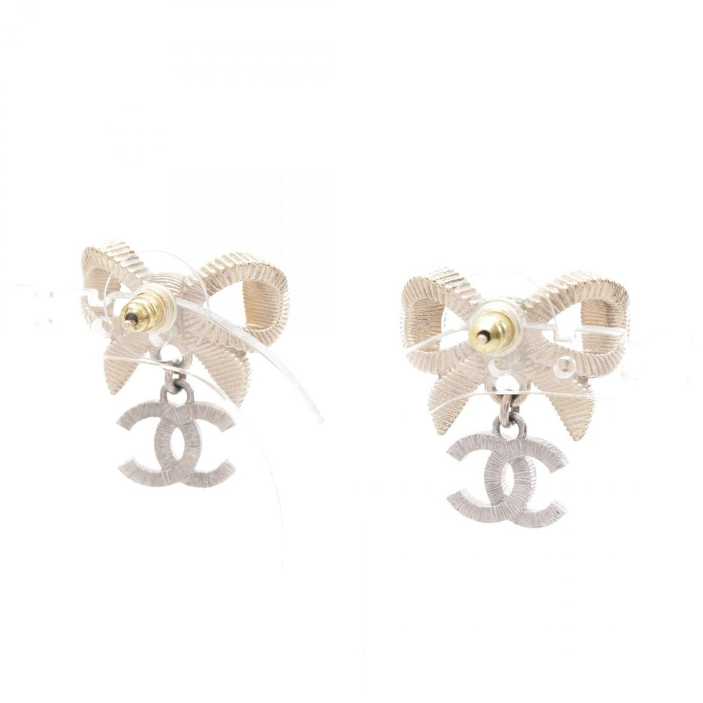 Chanel Earrings CC Logo Ribbon — view 2