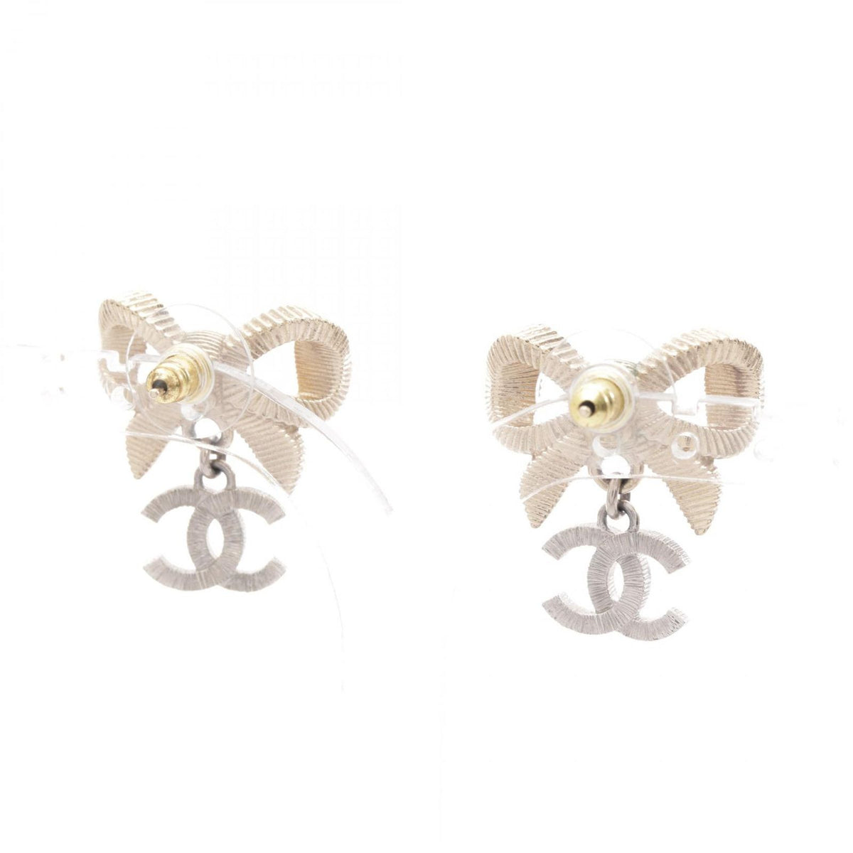 Chanel Earrings CC Logo Ribbon — view 2
