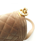 Chanel Shoulder Bag Boy Small Beige Fabric Chain — view 6