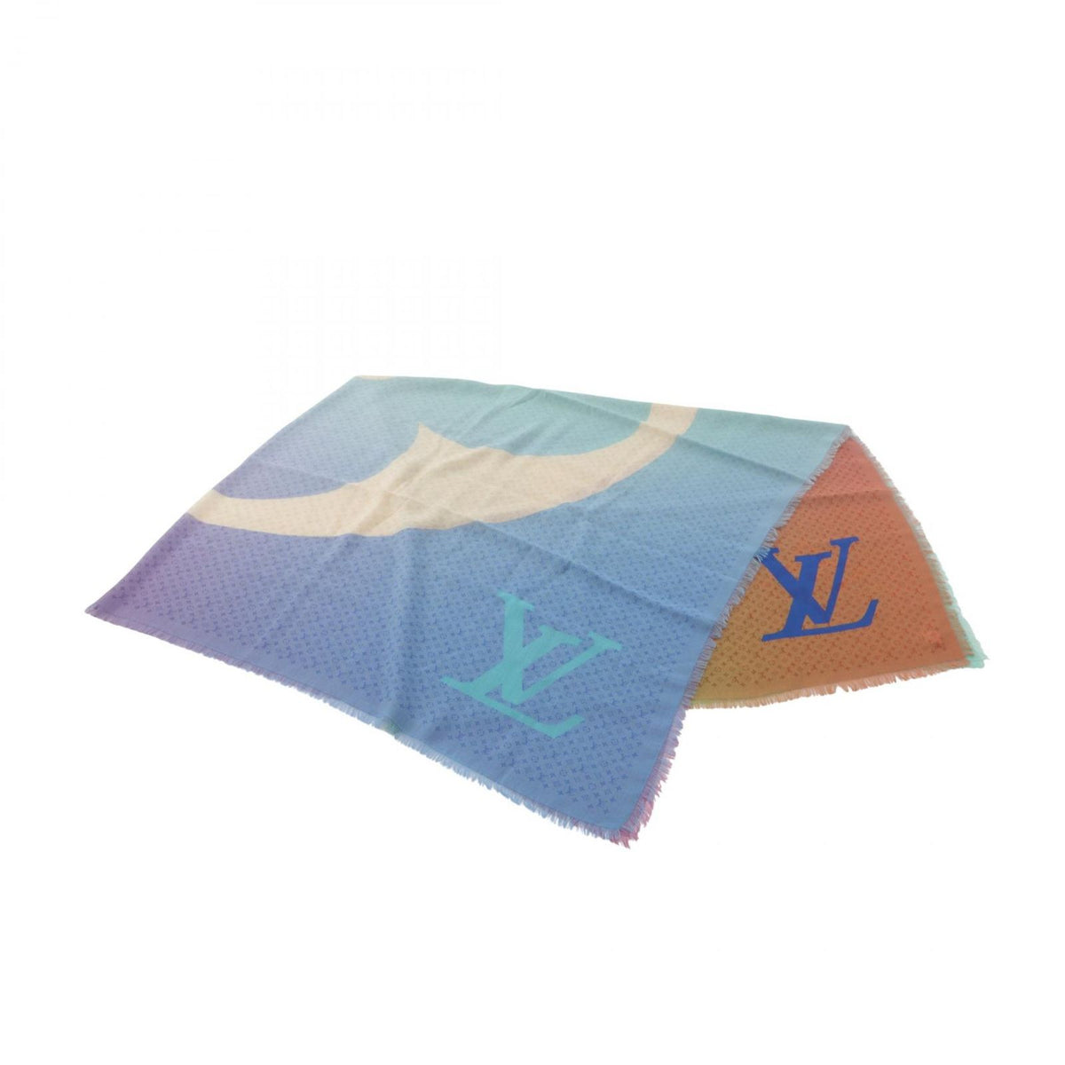 Louis Vuitton Shawl Monogram Gradient Sample Multi Wool Scarf