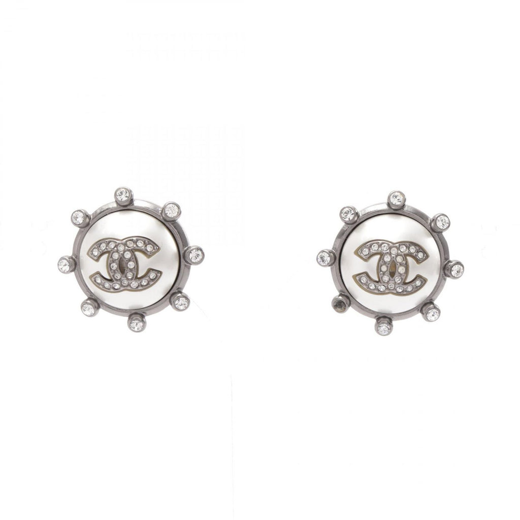 Chanel Earrings CC Logo Round