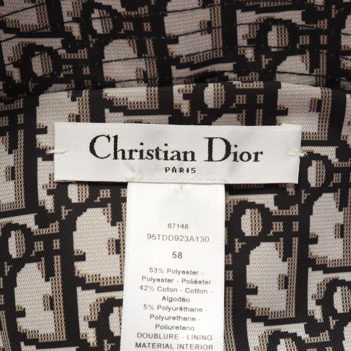 Dior Hat Teddy-D Bob Hat Oblique Reversible Bucket Cotton Hat — view 4