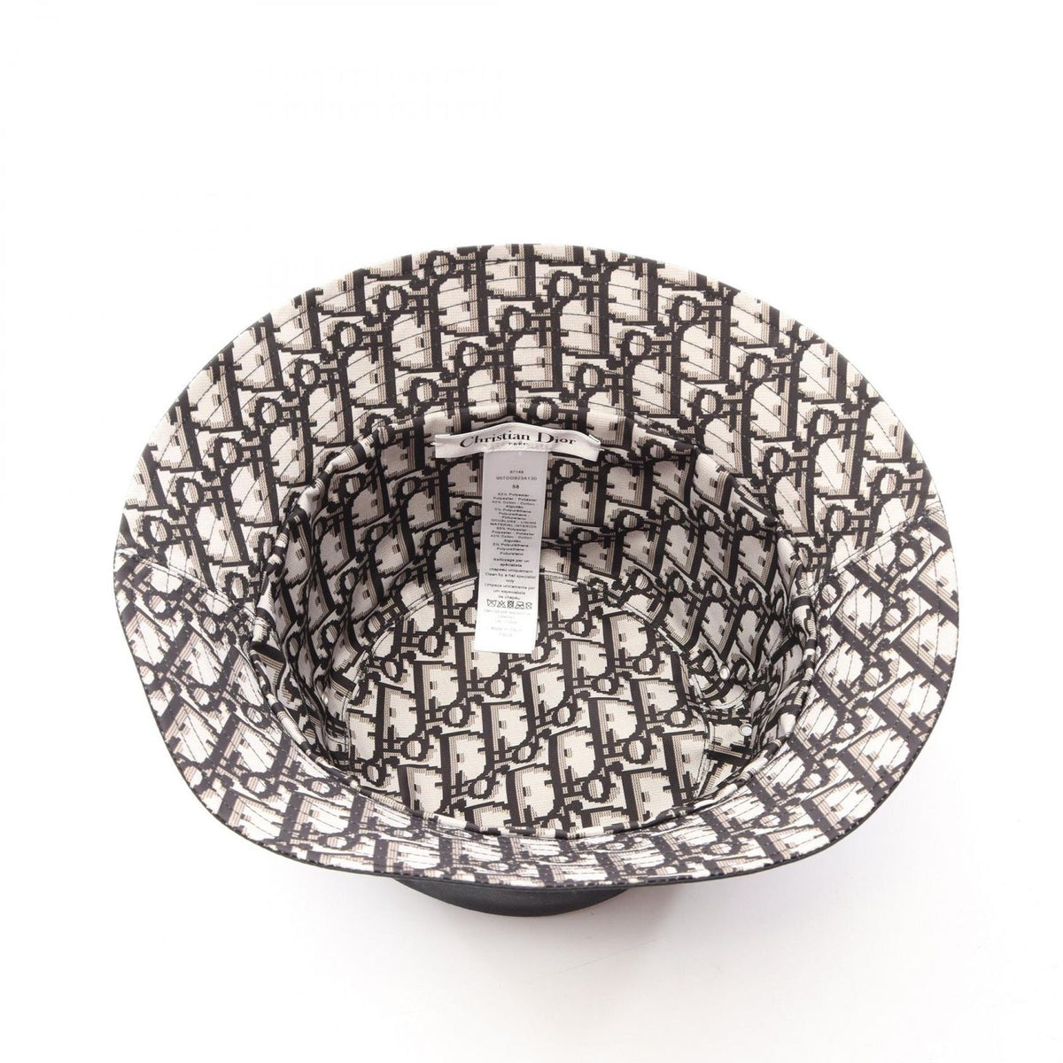 Dior Hat Teddy-D Bob Hat Oblique Reversible Bucket Cotton Hat — view 3