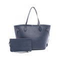 Louis Vuitton Tote Bag Neverfull MM Indigo Blue Leather
