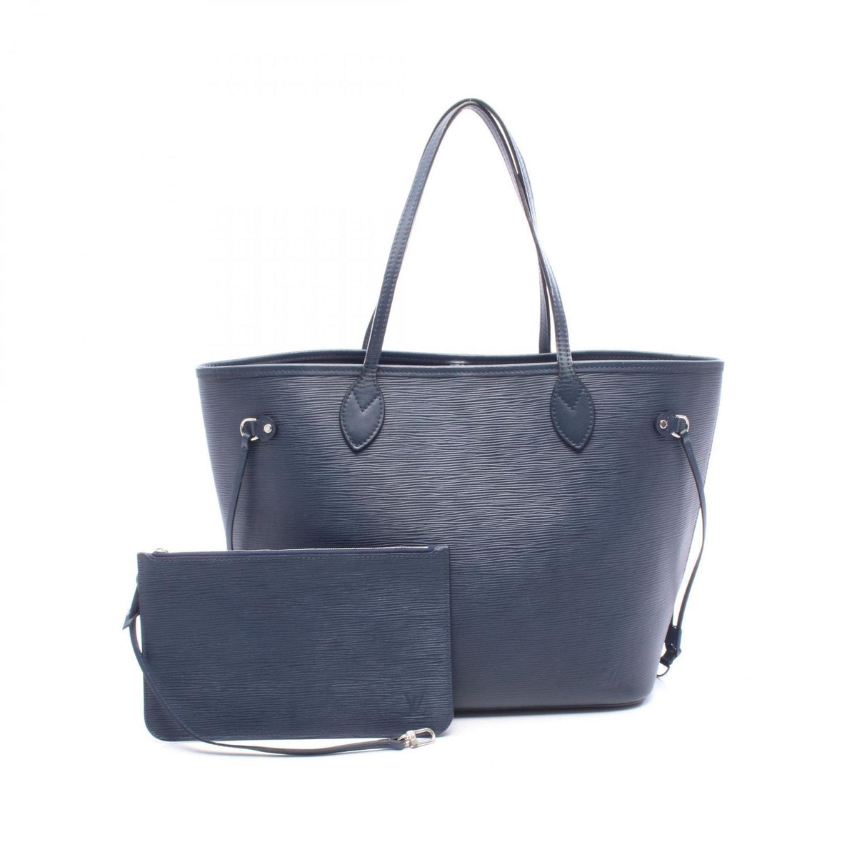 Louis Vuitton Tote Bag Neverfull MM Indigo Blue Leather
