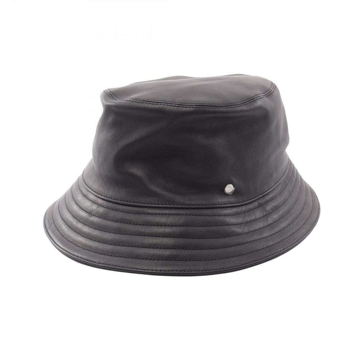 Hermes Hat Sellier Buttons Bucket Leather Hat